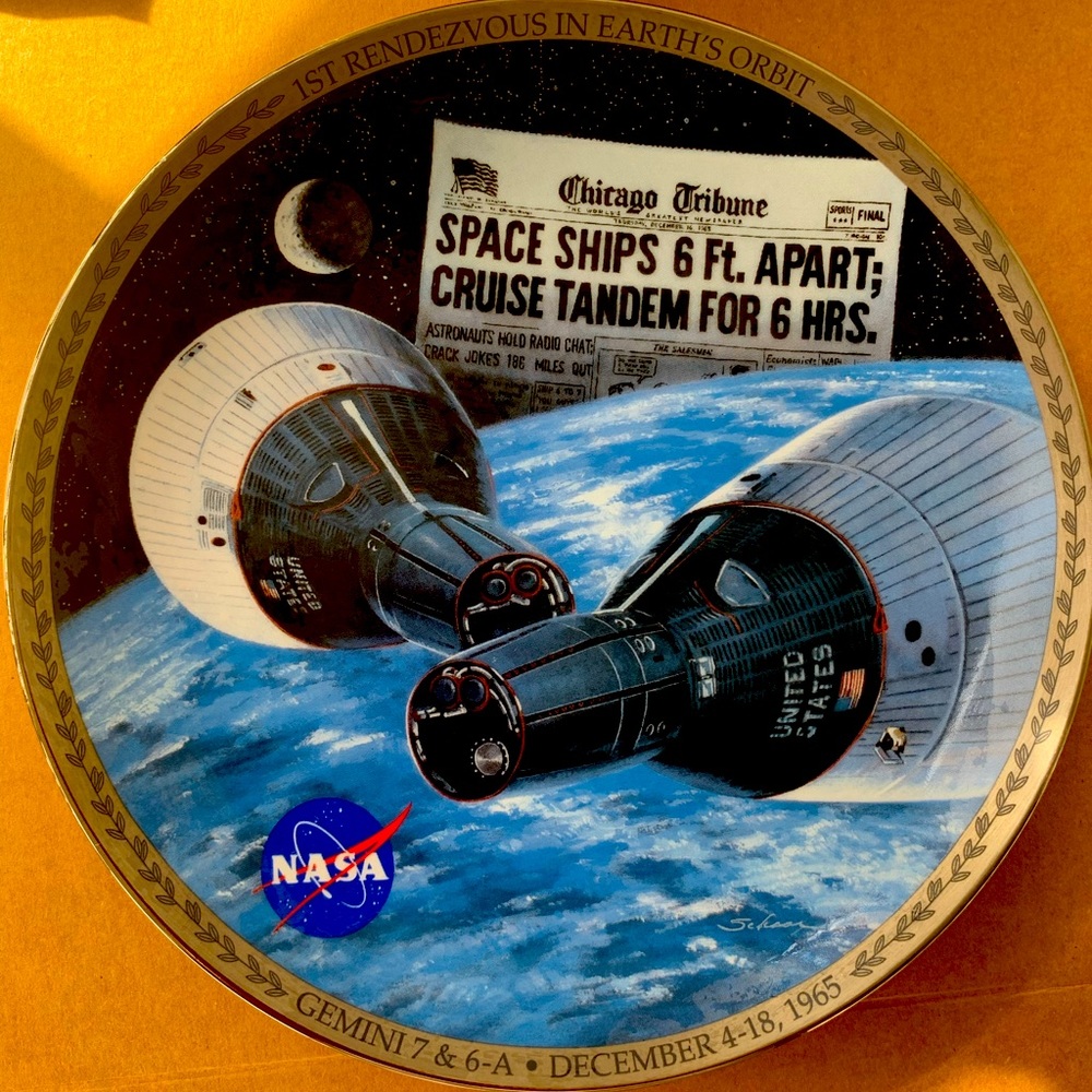 The Bradford exchange limited Ed NASA plate 1994 vintage
